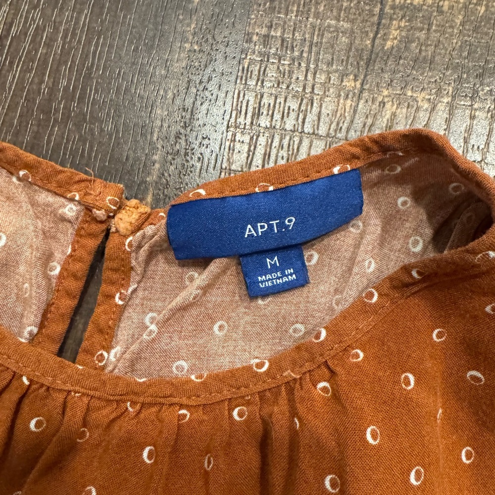 Apt. 9 Terracotta Polka Dot Dress - Picture 2 of 7